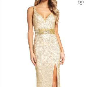 Mac Duggal Beeded Mesh Gown - Size 8.